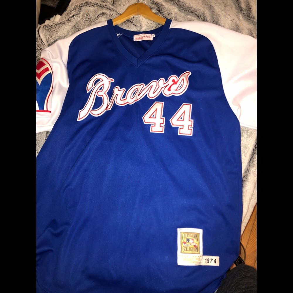 Vintage Mitchell & Ness Braves 1974 #44 Jersey